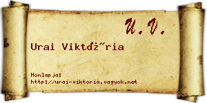 Urai Viktória névjegykártya